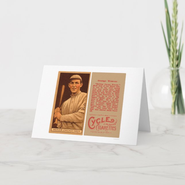 Buck Weaver White Sox Baseball 1912 Kort (Framsida)