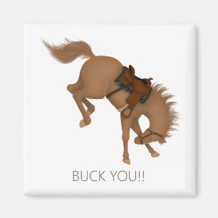 Buck You! Rolig Brun Häst Magnet