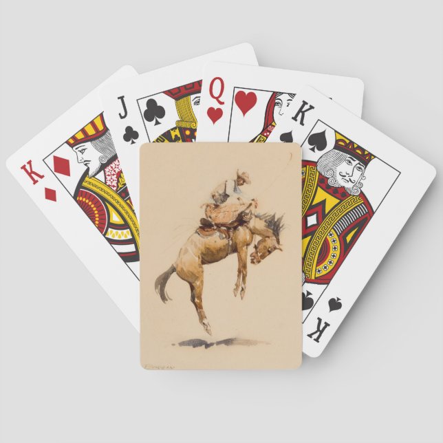 Buckande Bronco av Edward Borein Casinokort (Baksidan)