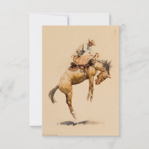 Buckande Bronco av Edward Borein Tack Kort