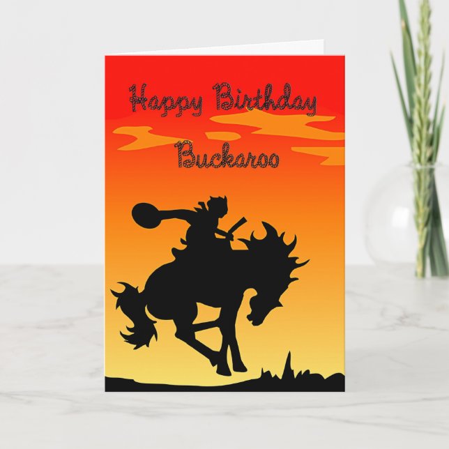 Buckaroo Birthday Kort (Framsida)