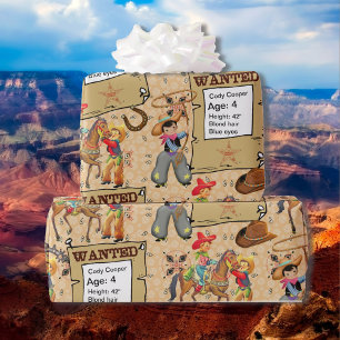 Buckaroo Cowboy ville lägga till Namn och beskrivn Presentpapper