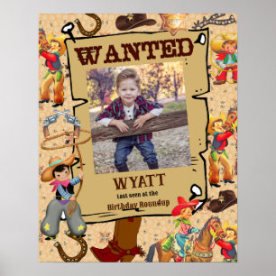 Buckaroo Cowboypojkens foto Birthday ville Poster