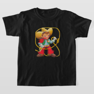 Buckaroo CowboyRope Hat Spurs Badge T Shirt