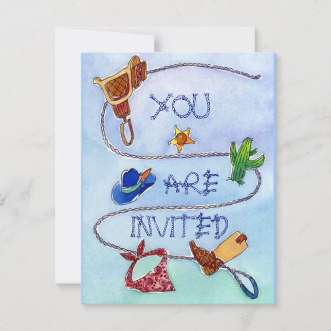 BUCKAROO FÖDELSEDAGSFEST INBJUDAN ~ EZ2 CUSTOMIZE (Framsida)