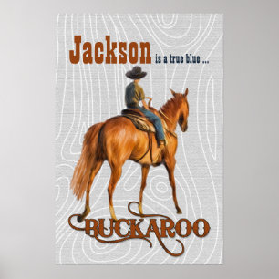 Buckaroo för Westernt användarnamn för barn Poster