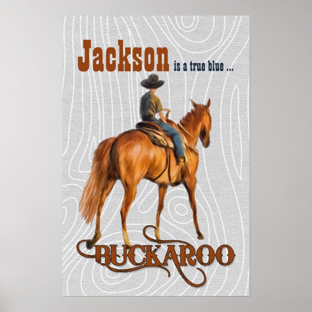 Buckaroo för Westernt användarnamn för barn Poster (Framsidan)