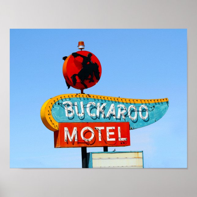 Buckaroo Motel Sign, Tucumcari, New mexico Poster (Framsidan)
