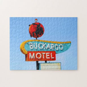 Buckaroomotell undertecknar, rutt 66, Tucumcari, Pussel