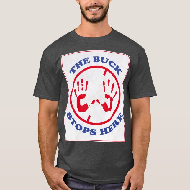 Bucken stannar här t shirt (Framsida)