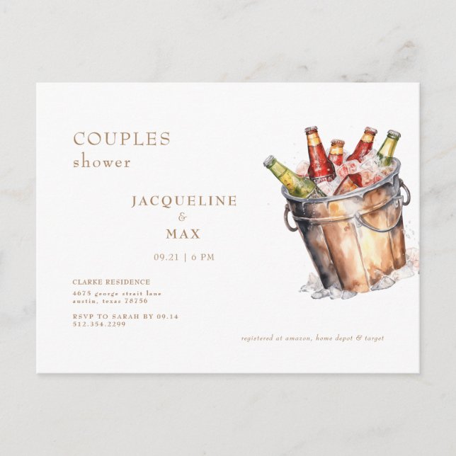 Bucket Beer Par Möhippa Vykort (Framsida)