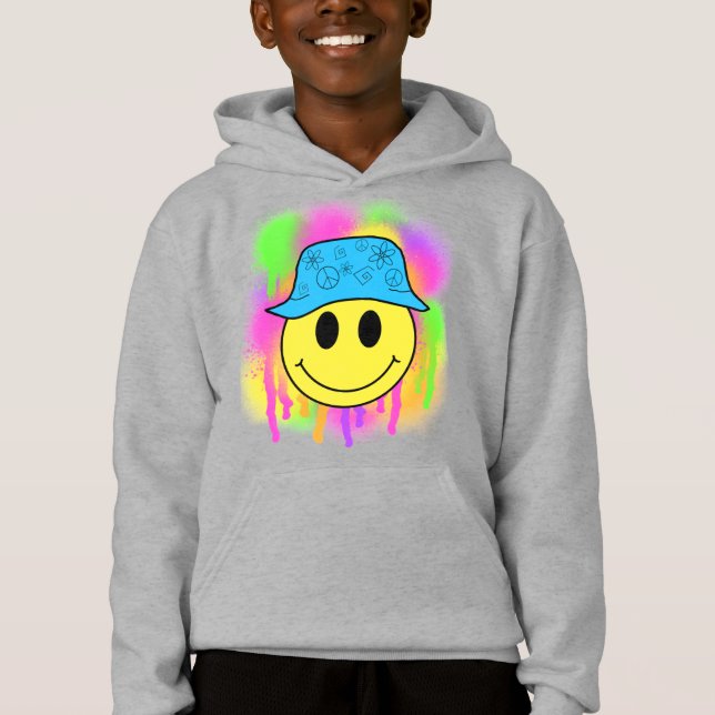Bucket Hat Smiley T Shirt (Framsida)