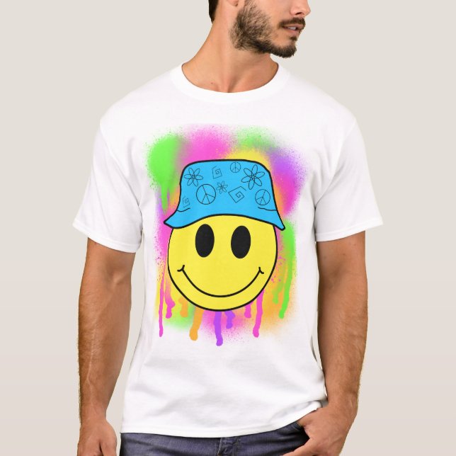 Bucket Hat Smiley T Shirt (Framsida)