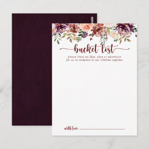 Bucket-kort för Rustic Summer Blommigt Bröllop Vykort