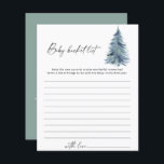 Bucket-list för Winter träd Baby<br><div class="desc">Design har ett modernt calligraphy-skriptteckensnitt,  snöflingor och vattenfärgsskog träd. Matchande objekt är tillgängliga.</div>