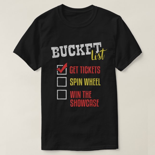 Bucket List Game Show Funny Checklist Shirt T Shirt (Design framsida)