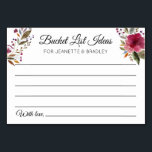 Bucket List Ideas Fall Autumn Bröllopskort Bordsnummer<br><div class="desc">De här vackra personligerna kommer att vara perfektens komplimang till din bröllopsmottagning eller möhippa/par dusch. Den här designen har blommiga vattenfärgsblommor och utrymme för gästerna att lämna sina haketlistidéer om ställe eller aktiviteter för de nyfödda som ska göra under sin livstid.</div>