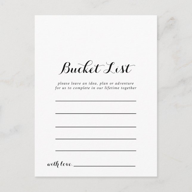 Bucket List-kort Vykort (Framsida)