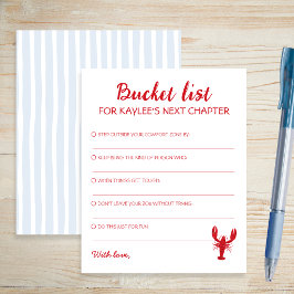 Bucket List Nästa kapitel Kräftor Examen Kort