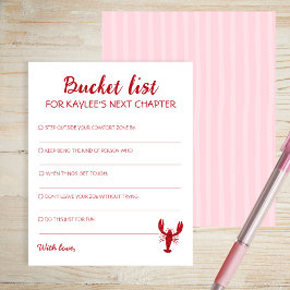 Bucket List Nästa kapitel Rosa kräftor Examen