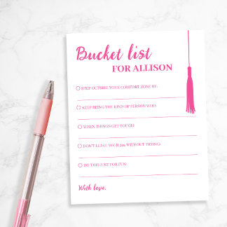 Bucket List Rosa Examenstips Tassel
