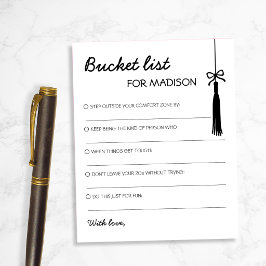Bucket List Svart & Vitt Råd Chic Examen