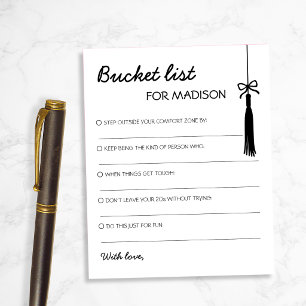 Bucket List Svart & Vitt Råd Chic Examen