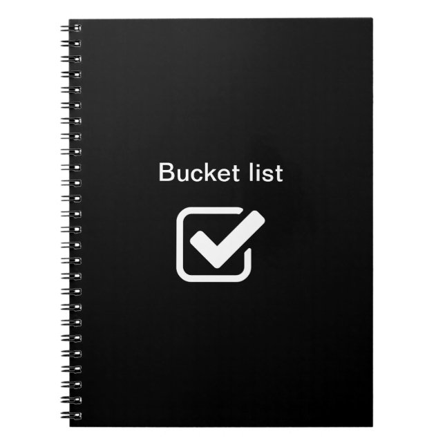 Bucket listar - anteckningsbok (Framsidan)
