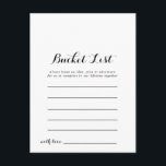 Bucket-listkort Vykort<br><div class="desc">De här hakkorten är perfekten för en bröllopsmottagning eller -möhippa. Bucket List-skylten säljs separat.</div>
