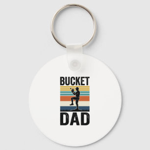 Bucket Pappa Retro Baseball Pappa Vektor Design_1 Nyckelring