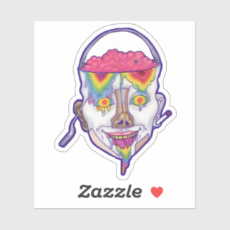 Buckethead Porträtt Slap Sticker 3"x3" Klistermärken