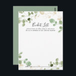Bucketkort för Guld Confetti Eucalyptus Bröllop Vykort<br><div class="desc">De här guld-bocketkorten för eucalyptus bröllop är perfekten för ett girigt bröllopsmottagning eller möhippa. Guld Confetti Eucalyptus Foliage Ändra ordalydelsen till kostym vid alla livshändelser. Bucketlistskylten säljs separat.</div>