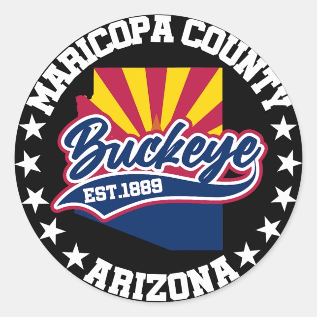 Buckeye,Arizona Runt Klistermärke (Framsida)