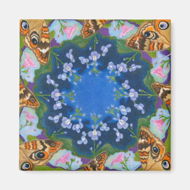 Buckeye Butterfly-kylskåp, magnet (Framsidan)