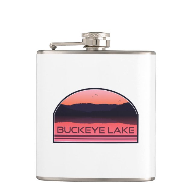 Buckeye Lake Ohio Röd Soluppgång Fickplunta (Framsidan)