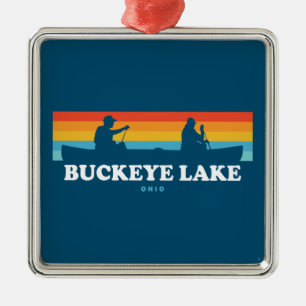 Buckeye Sjö Ohio Canoe Julgransprydnad Metall