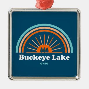 Buckeye Sjö Ohio Rainbow Julgransprydnad Metall