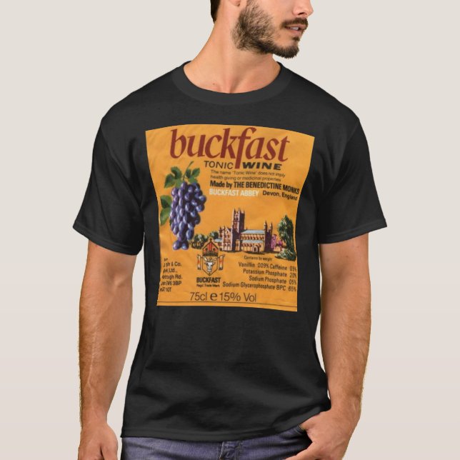 Buckfast Tonic Vin Description Classic T-Shirt (Framsida)