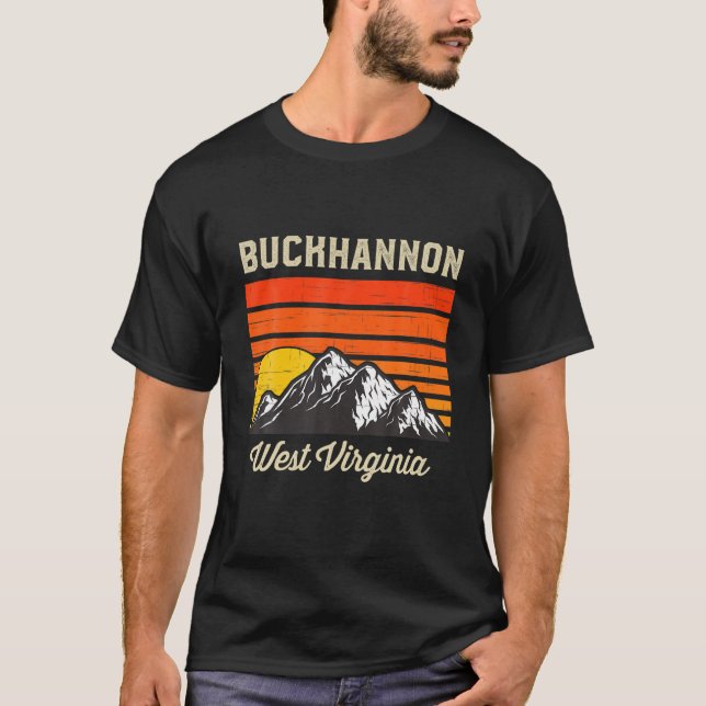 Buckhannon Väster Virginia Retro City State USA T Shirt (Framsida)