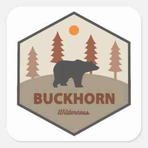 Buckhorn Wilderness Washington Bear Fyrkantigt Klistermärke