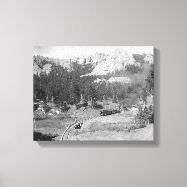 Buckhornbergen utanför järnvägstrafiken canvastryck (Framsida)