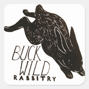 Buckild Rabbitry Sticker Fyrkantigt Klistermärke
