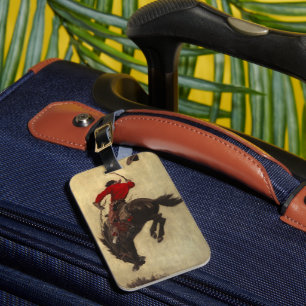 Bucking Bronco av Newell Convers Wyeth Bagagebricka