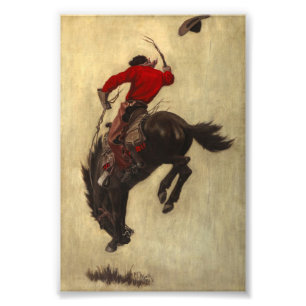 Bucking Bronco av Newell Convers Wyeth Fototryck