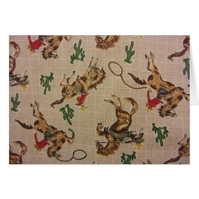 Bucking Bronco Hälsningskort (Framsidan Horizontal)