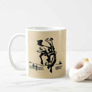Bucking Bronco Horse and Rider Kaffemugg