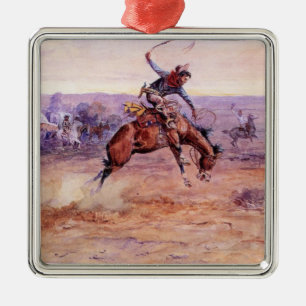 Bucking Bronco (Taming a Vild Horse) Julgransprydnad Metall