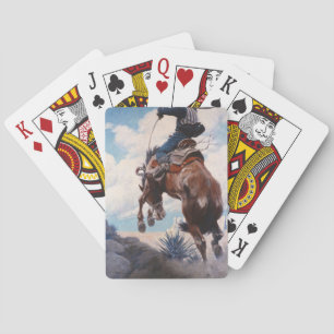 Bucking by Newell Convers Wyeth Casinokort