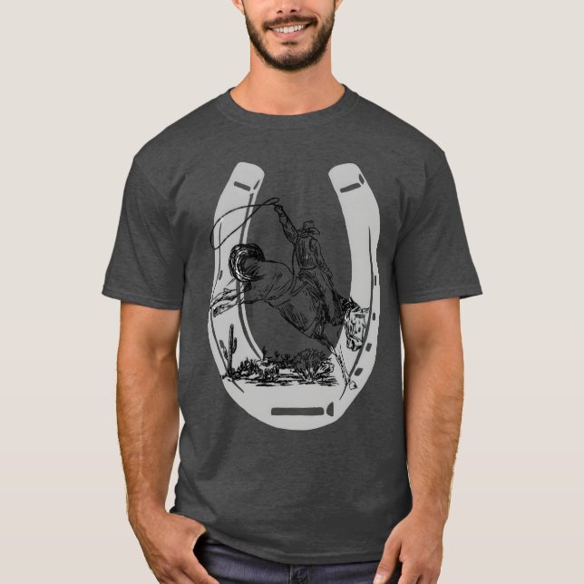 Bucking Horse-vän T Shirt (Framsida)