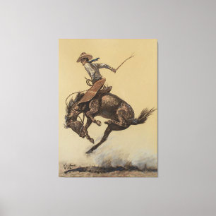 "Bucking Horse" Western Art av Will James Canvastryck